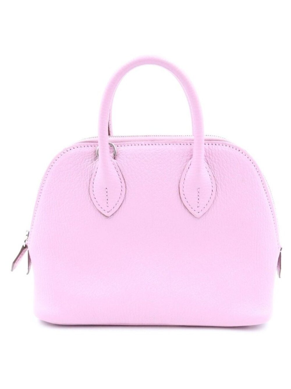 Hermes Bolide 1923 Mini Mauve Sylvestre Gable 2-Way Shoulder Bag Pink Silver